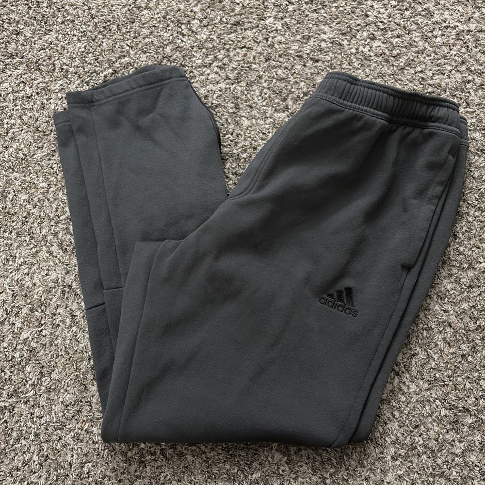 Adidas Fleece Joggers Sweatpants 2XL Men's Dark Gray Recycled Polyester